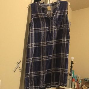 Blue plaid dress